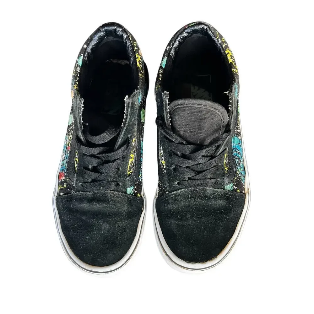 VANS Old Skool Glow in the Dark Psychedelic Cosmic Solar System SK8 Youth Sz 2.5